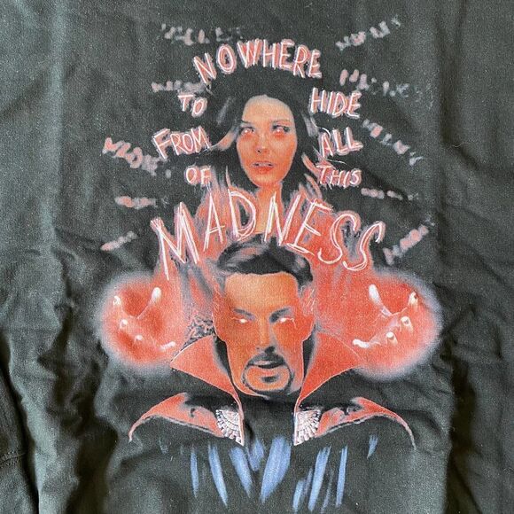 Dr. Strange Nowhere to Hide from Madness Crewneck Sweatshirt Black 3XL - Picture 1 of 4